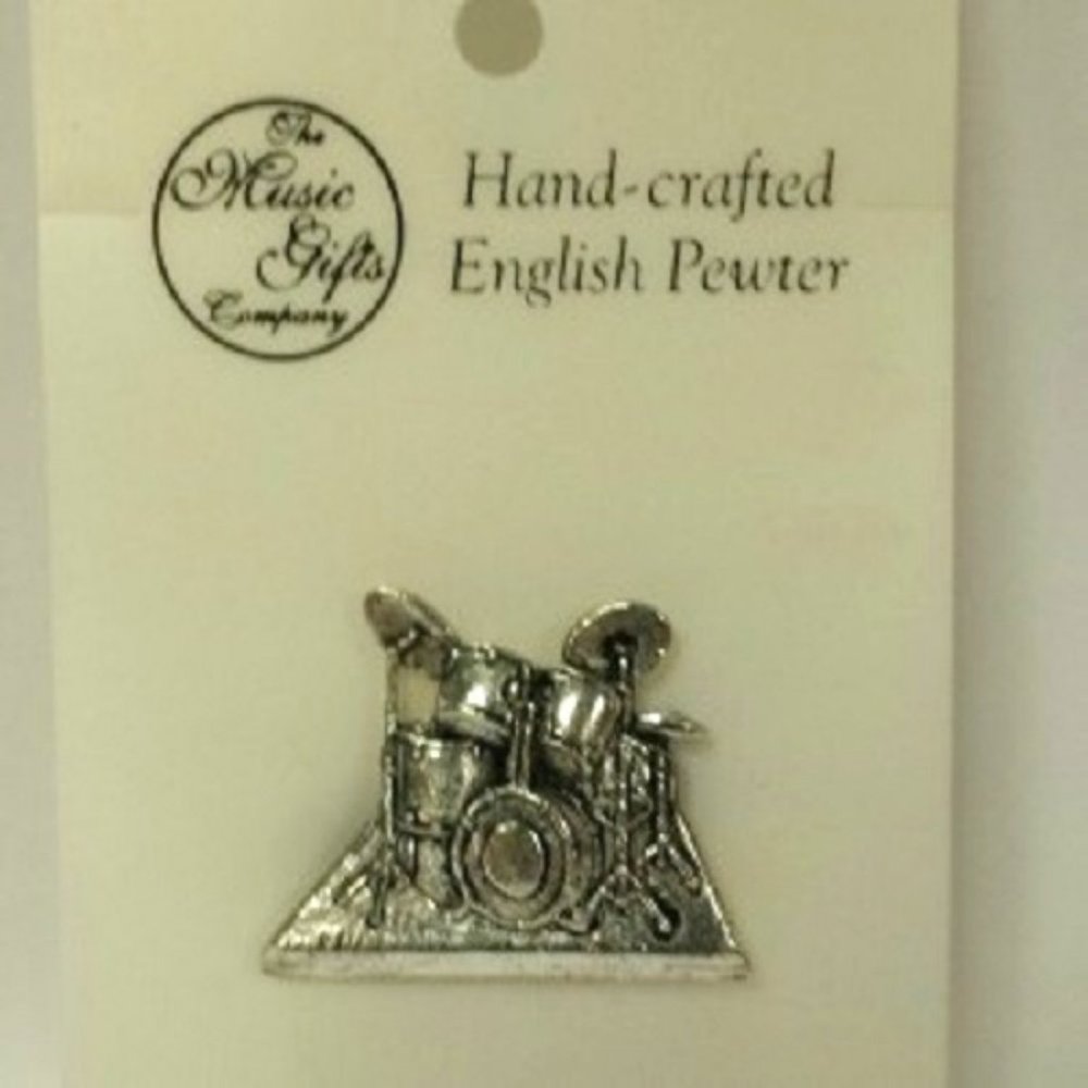 Drum Set Pewter Pin